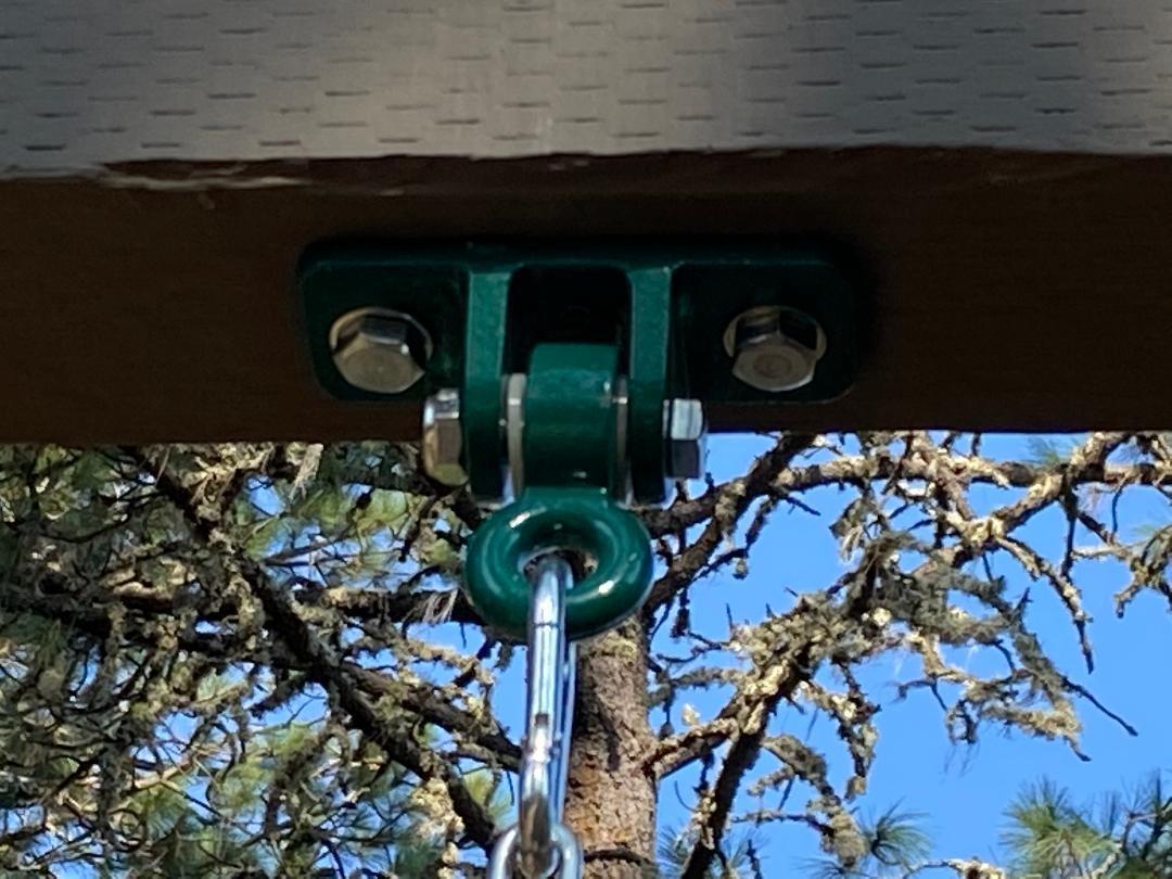 ECOTRIC 2 Pcs A-Frame Swing Set Bracket Heavy Duty Steel Green w/Mounting customer photo 1