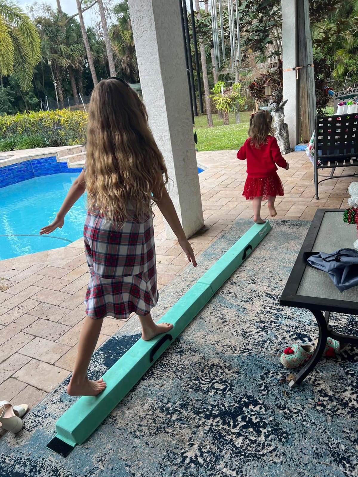 FBSPORT Folding Balance Beam, 6FT/8FT Gymnastics Floor Beam customer photo 2