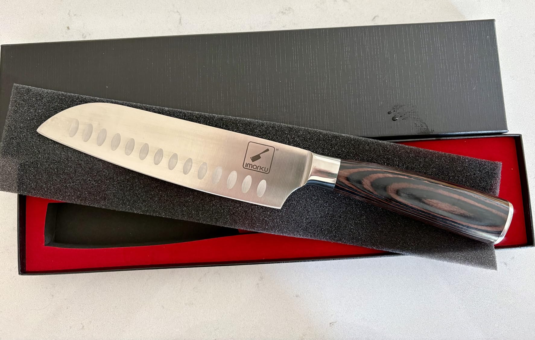 imarku Santoku Knife 7 Inch with Sharp Japanese High Carbon Stainless Steel customer photo 1