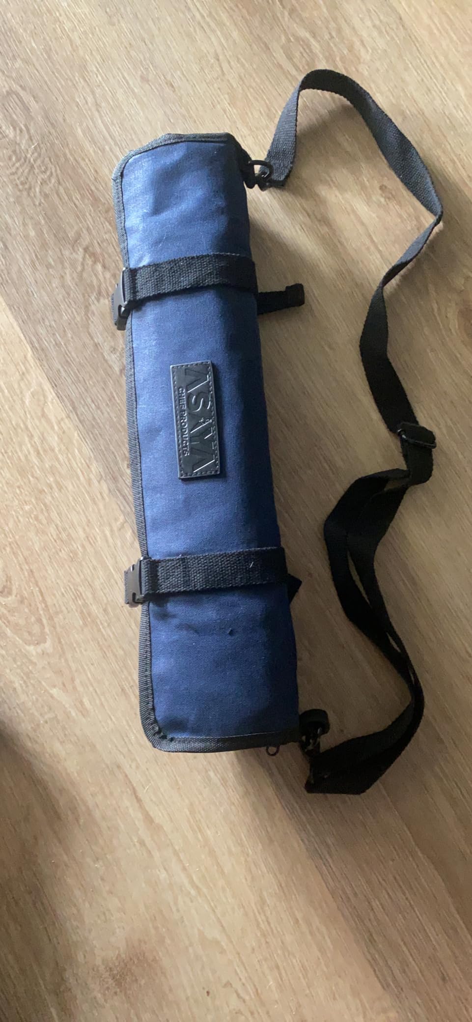 Asaya Waxed Canvas Chef Knife Roll Bag with 10 Slots and a Zipper Pocket - Professional Chef Knife Bag & Storage Case, with Shoulder Strap - Knives Not Included (Brown) customer photo 2