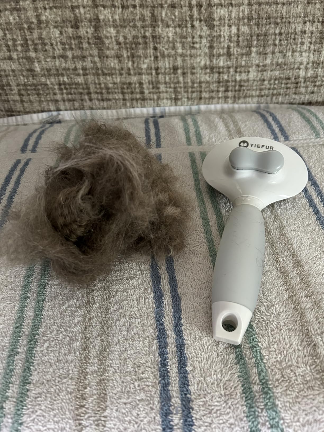 Cat Brush for Shedding, Self Cleaning Brush for Long & Short Hair Cats customer photo 2