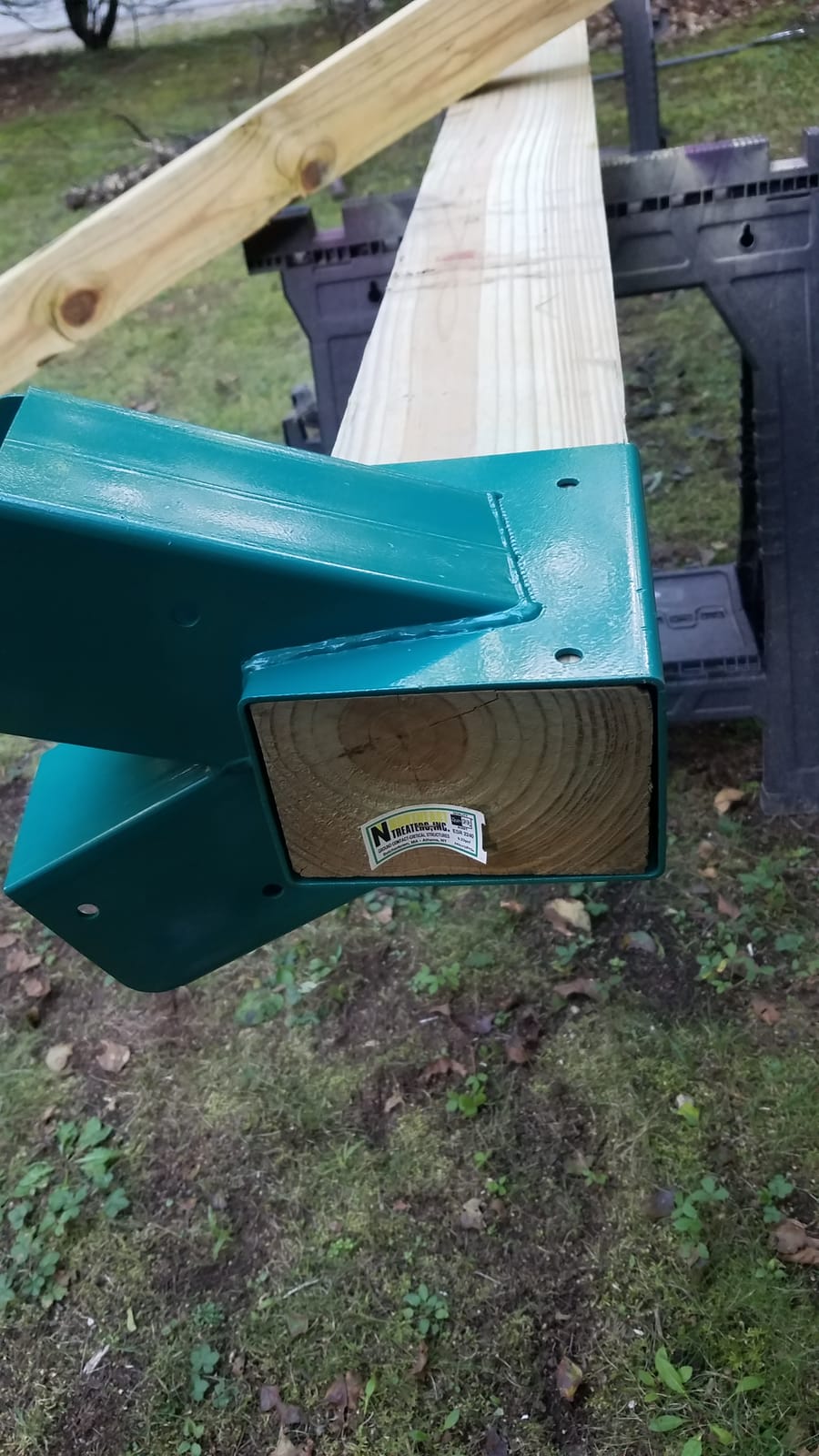 Swing Set Brackets - 2 DIY Wooden Swing Hardware Bracket, Playground Equipment Parts, with Mounting Accessories, for Outdoor Play, Green customer photo 1