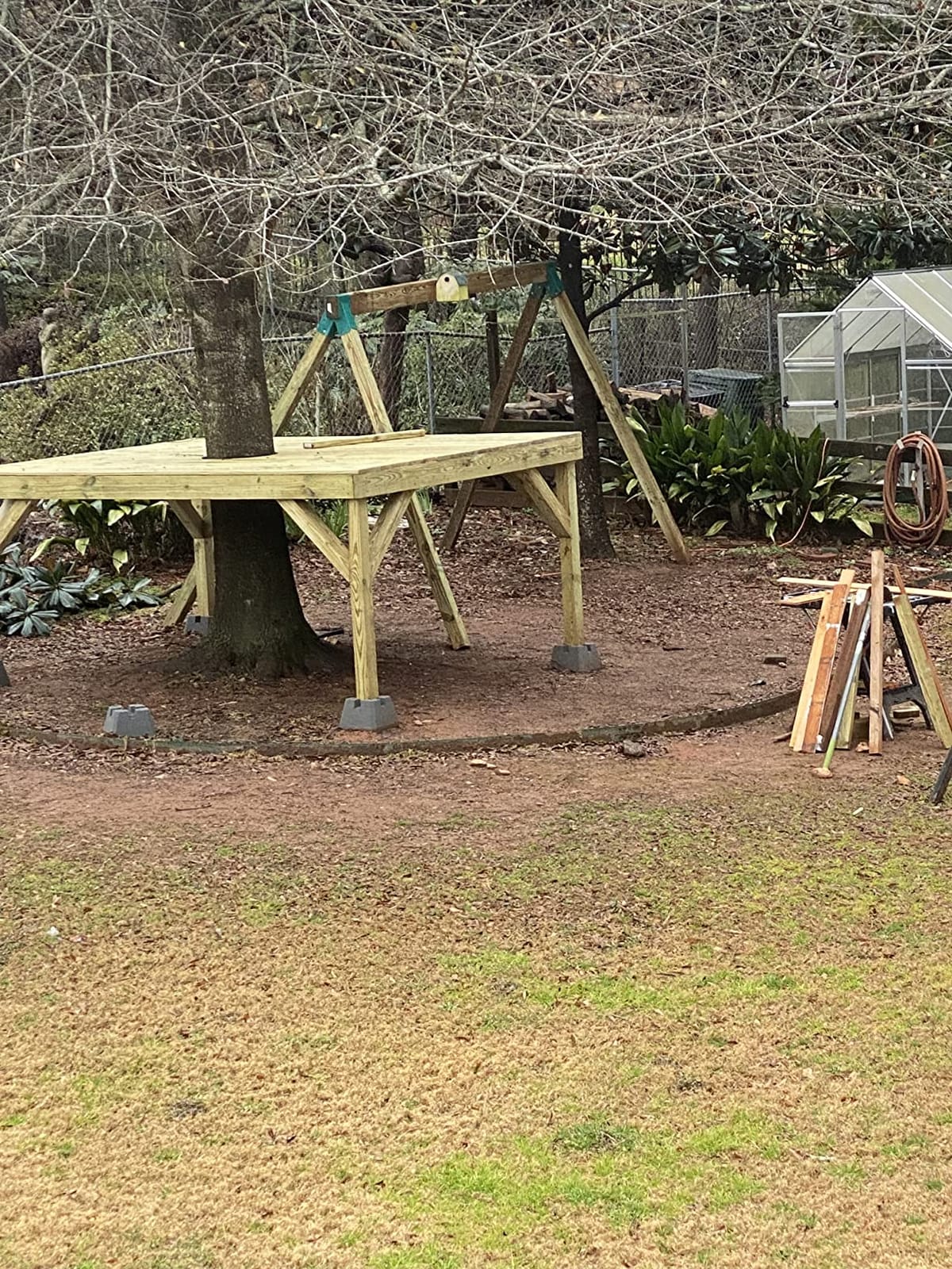 Swing Set Brackets - 2 DIY Wooden Swing Hardware Bracket, Playground Equipment Parts, with Mounting Accessories, for Outdoor Play, Green customer photo 2