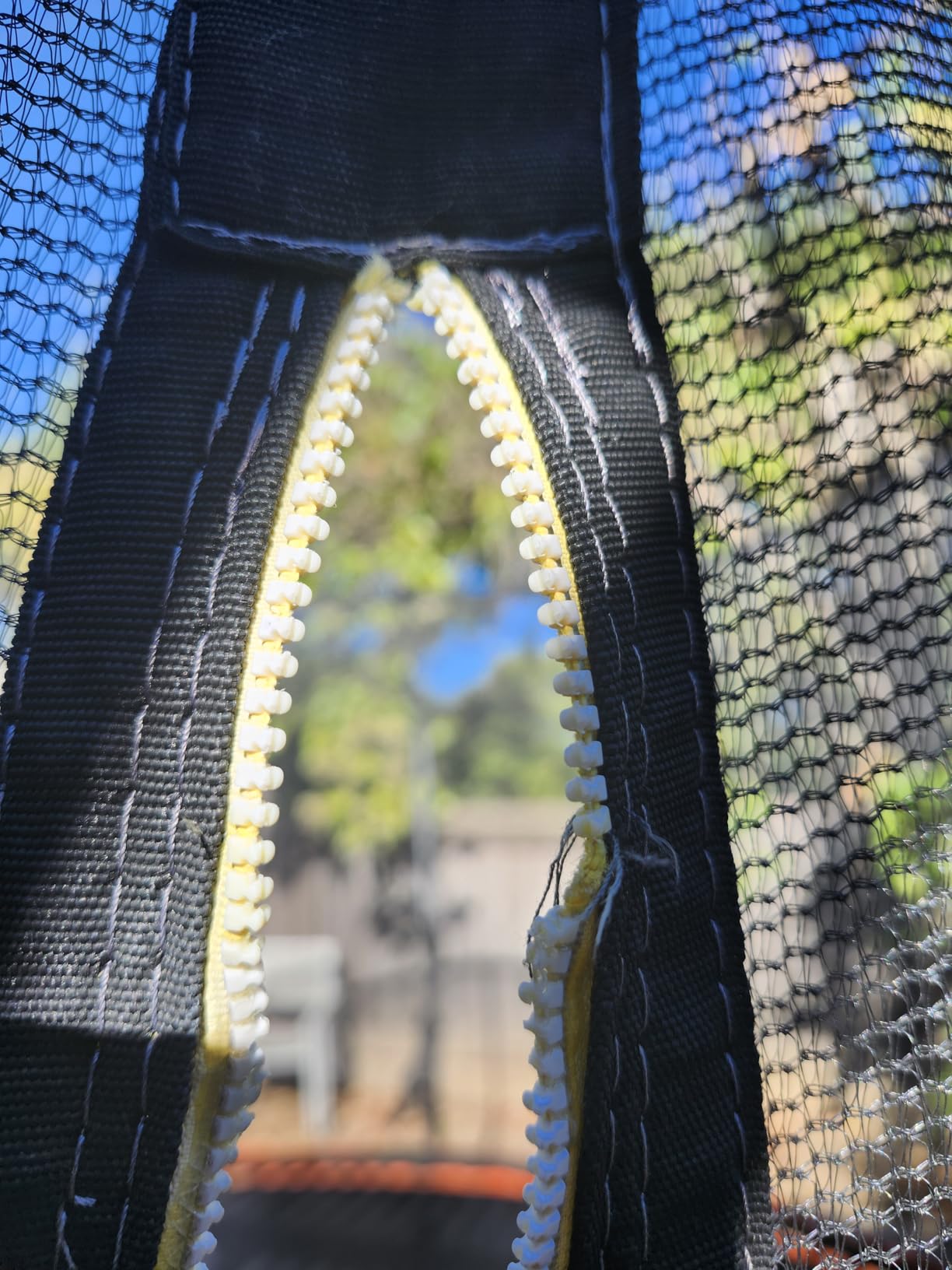 12/14/15FT Replacement Trampoline Safety Net Fits for Round Frames Using 6 Curved Pole with Top Ring Enclosure Systems (Net Only) customer photo 2