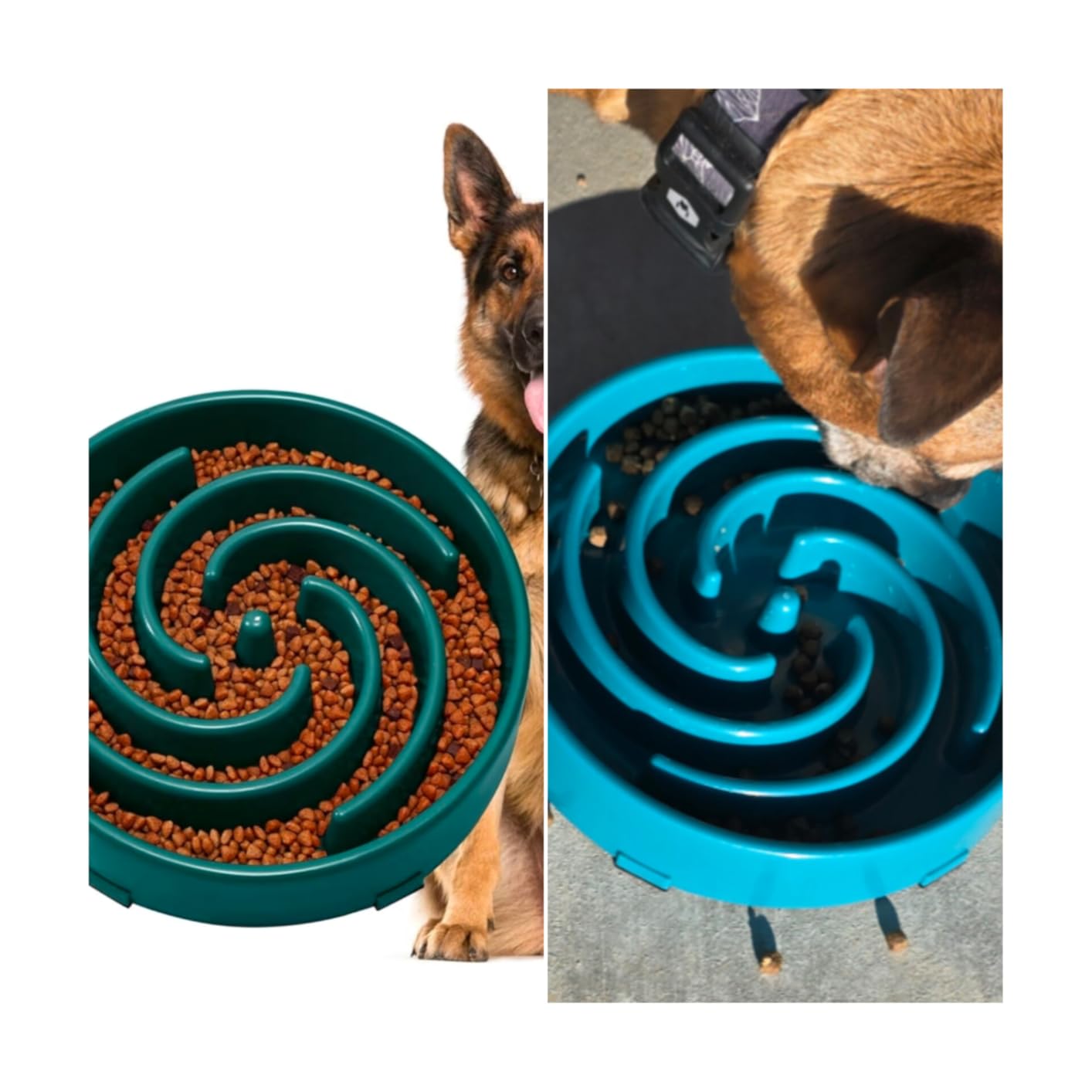 JASGOOD Slow Feeder Dogs Bowl for Large Medium Dogs,Anti-Gulping Pet Slower Food Feeding Bowls Stop Bloat,Preventing Choking customer photo 1
