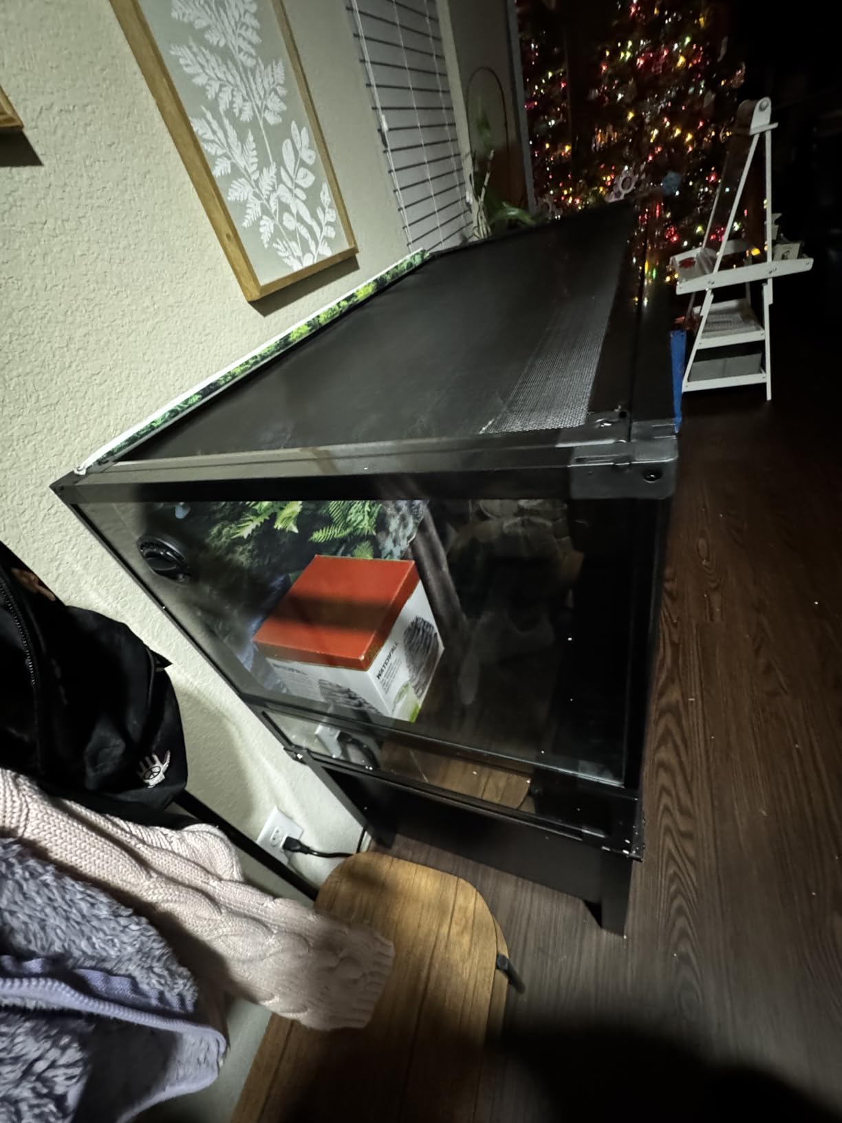 REPTI ZOO Collapsible 120 Gallon Reptile Tank, Tempered Glass Large Reptile Terrarium 48