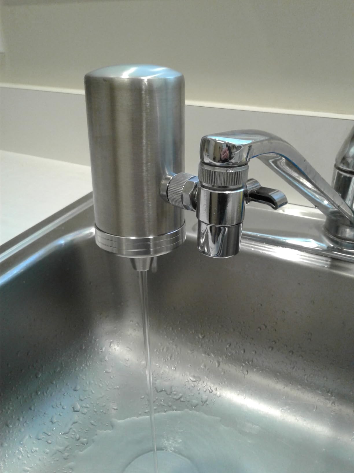 WINGSOL Stainless Steel Water Filter for Sink Faucet, NSF/ANSI 42&53, 360° Rotating Tap Purifier, Reduce Heavy Metals 99.6% Lead, Improve Taste, 250 Gallons Mineral pH+ Water, Reinforced Housing customer photo 1