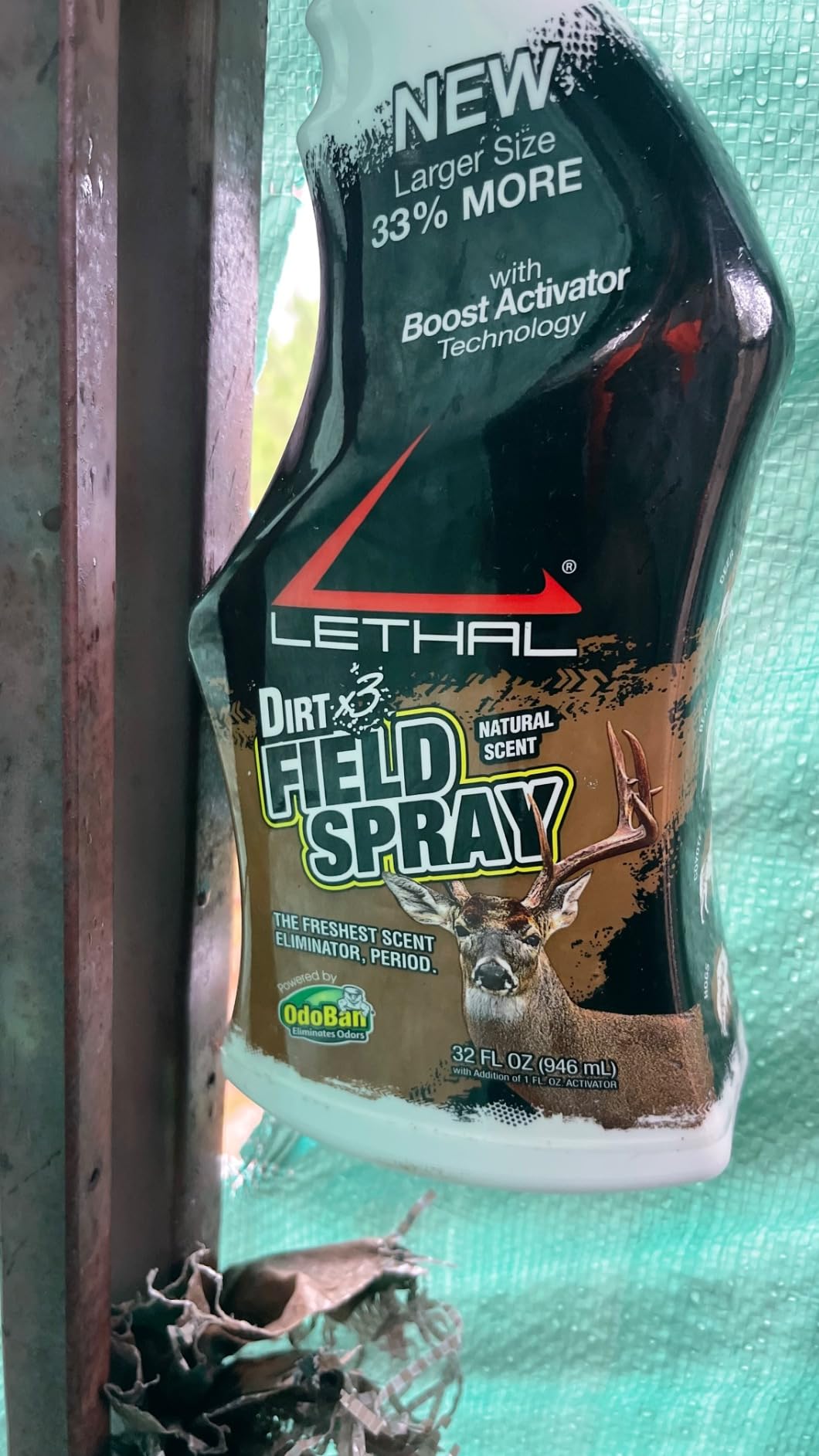 LETHAL Original Field Spray with Human Scent Eliminating Agent for Hunting Clothes, Gear, and Equipment, Made in The USA, Unscented, 32 Ounce Spray Bottle customer photo 1