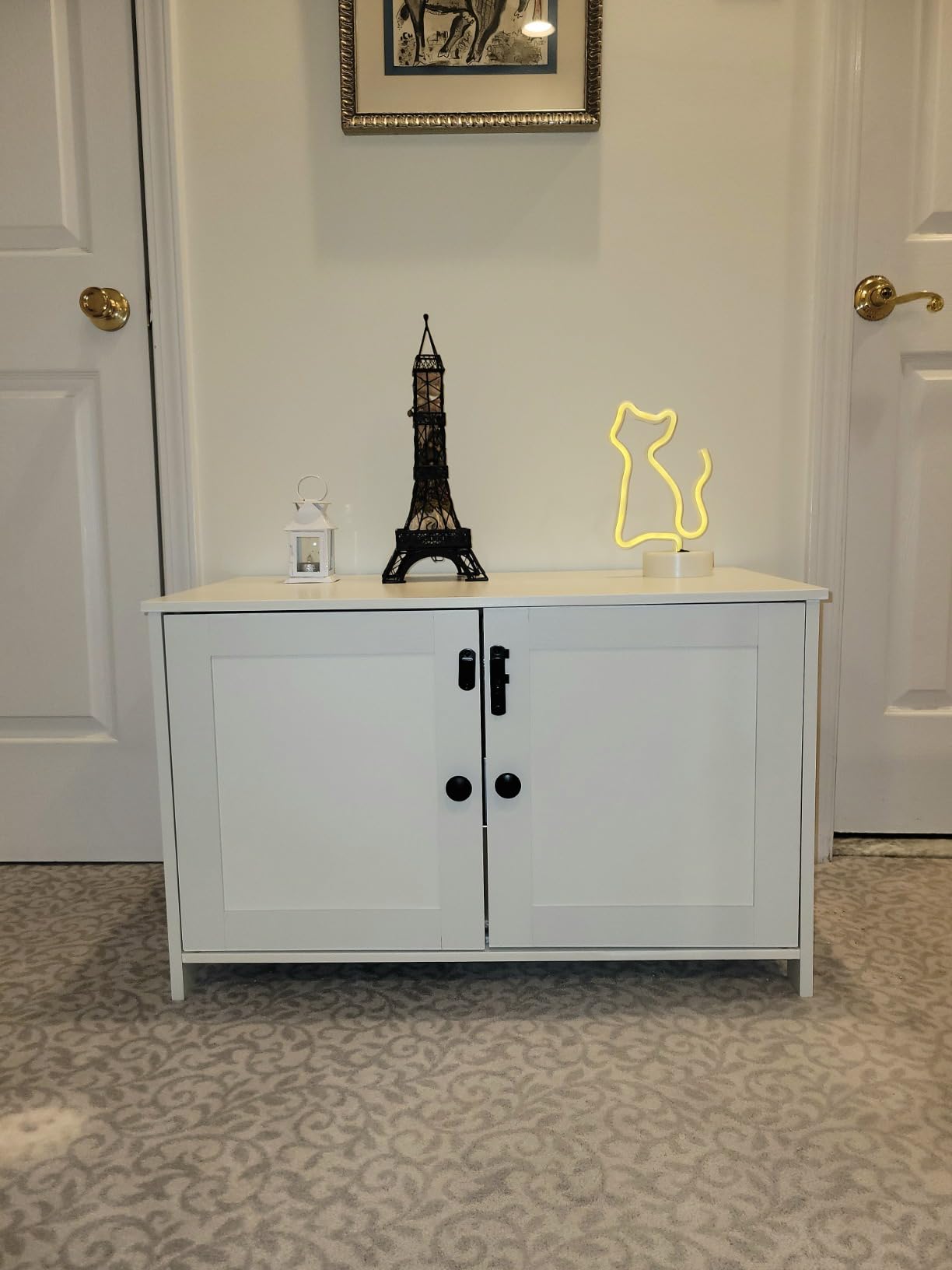 HOOBRO Litter Box Enclosure, Cat Litter Box Furniture with Removable Divider, Large Hidden Litter Box Furniture, Wooden Cat House, End Side Table, 31