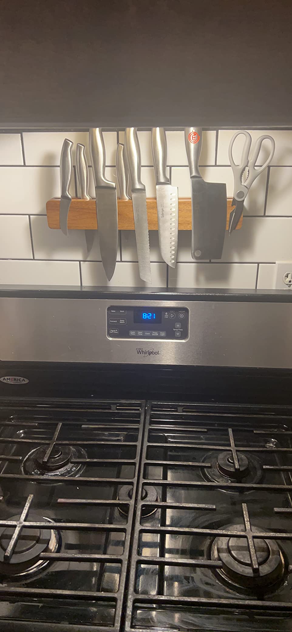 Premium 10 inch Magnetic Knife Holder for Wall with 2x Storage & Charming Wood - Knife Magnetic Strip, Under Cabinet Magnet Knives Storage - Magnet Strip Rack Kitchen Utensil Holder Organizer Tool customer photo 1