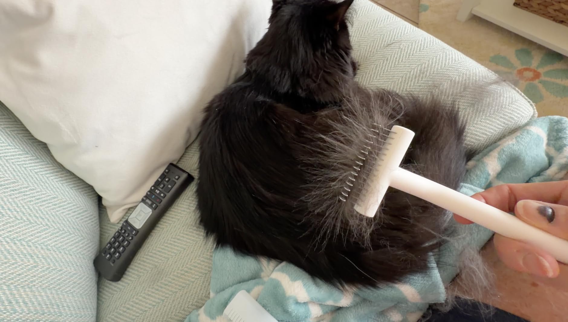 aumuca Undercoat Rake for Dogs, Deshedding & Dematting Comb for Cats, Horse customer photo 1
