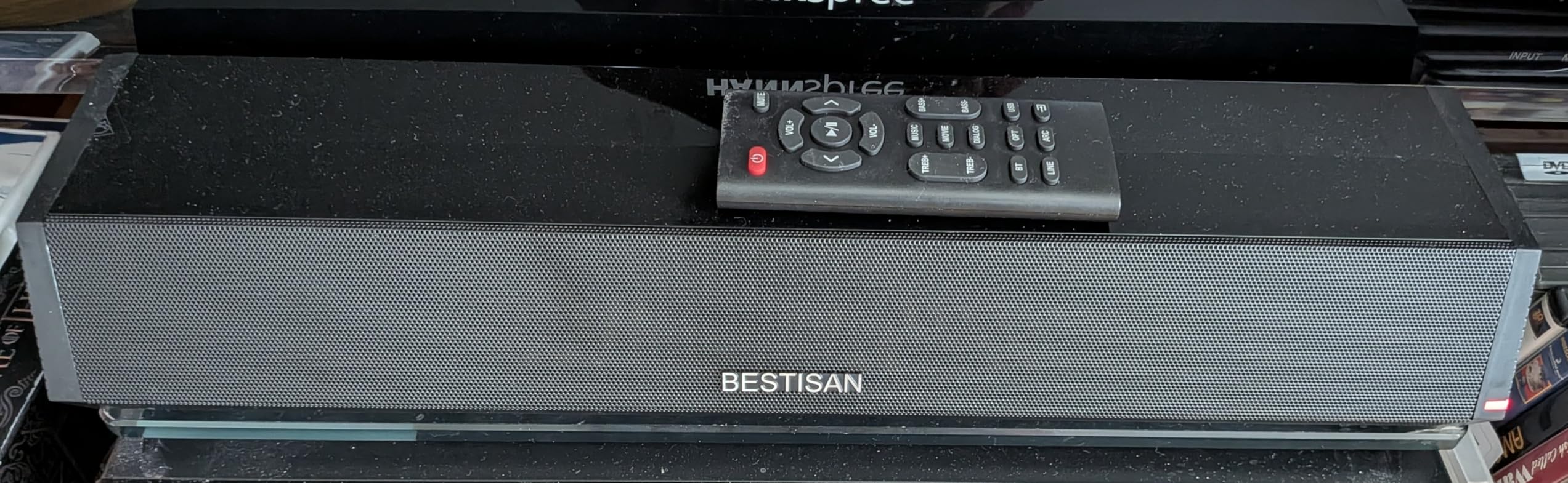 Bestisan Sound Bars for TV, 16'/50W Small Soundbar for TV, Sound Bar with Depths Sound Enhanced/DSP/Bass+/3EQ, Surround Sound Speakers for TV Works with HDMI ARC/CEC,Optical/BT/PC … customer photo 1