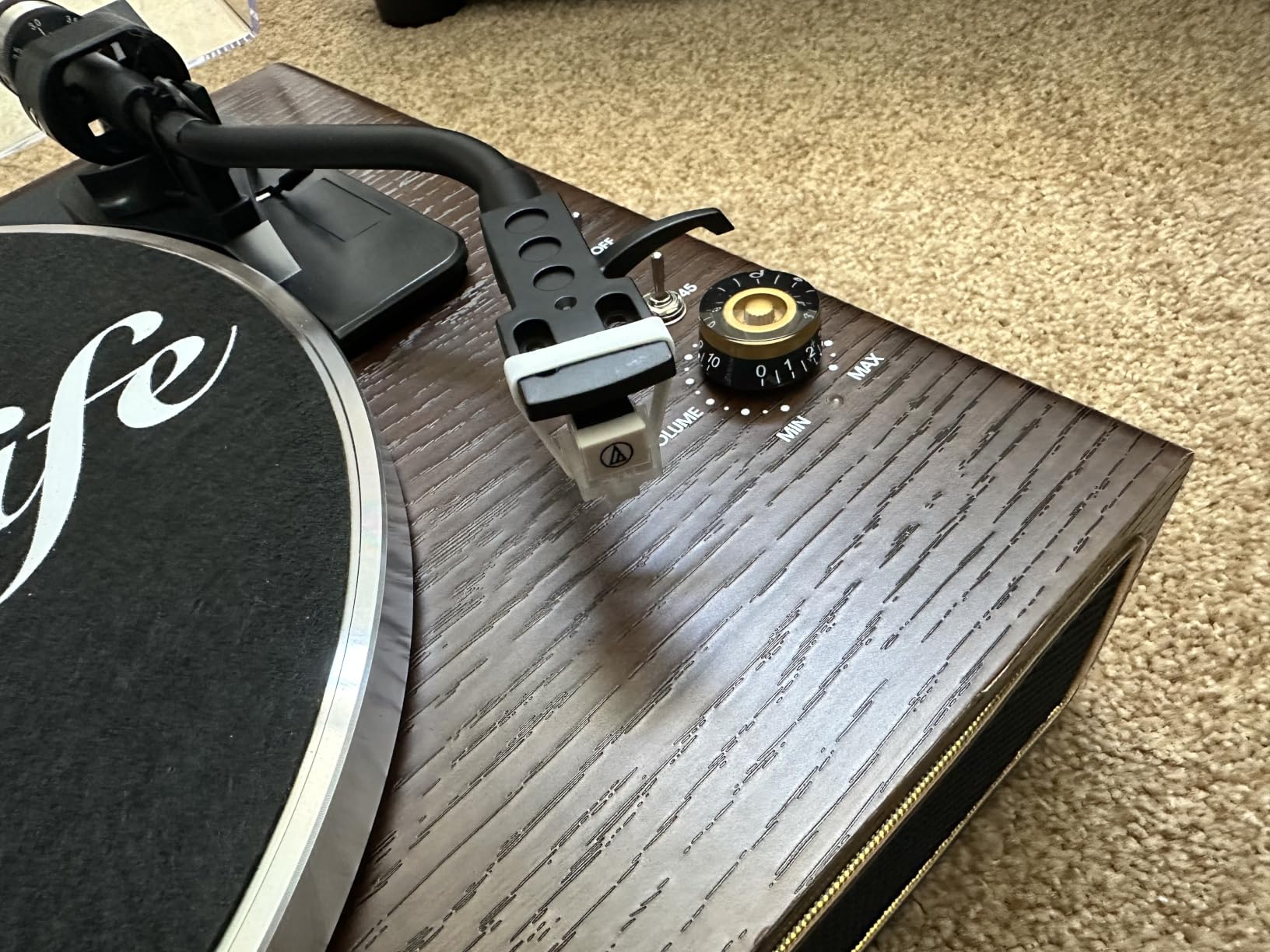 Seasonlife® All-in-One Record Player with 4 Speakers & Bluetooth, Brown customer photo 1