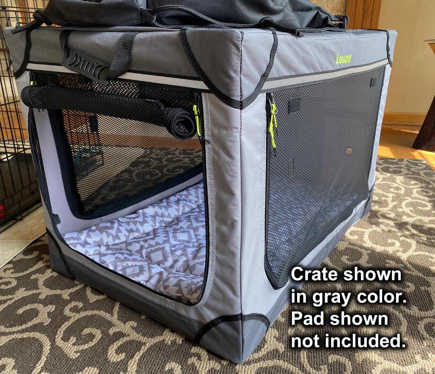 Lesure Shown on Today Show Soft Collapsible XL Dog Crate, 42in Black customer photo 2
