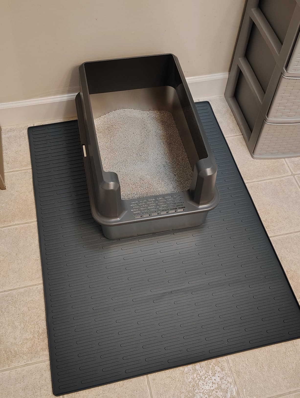 Stainless Steel Cat Litter Box, XL High Sided Open Top Litter Pan, 1 Scoop customer photo 1