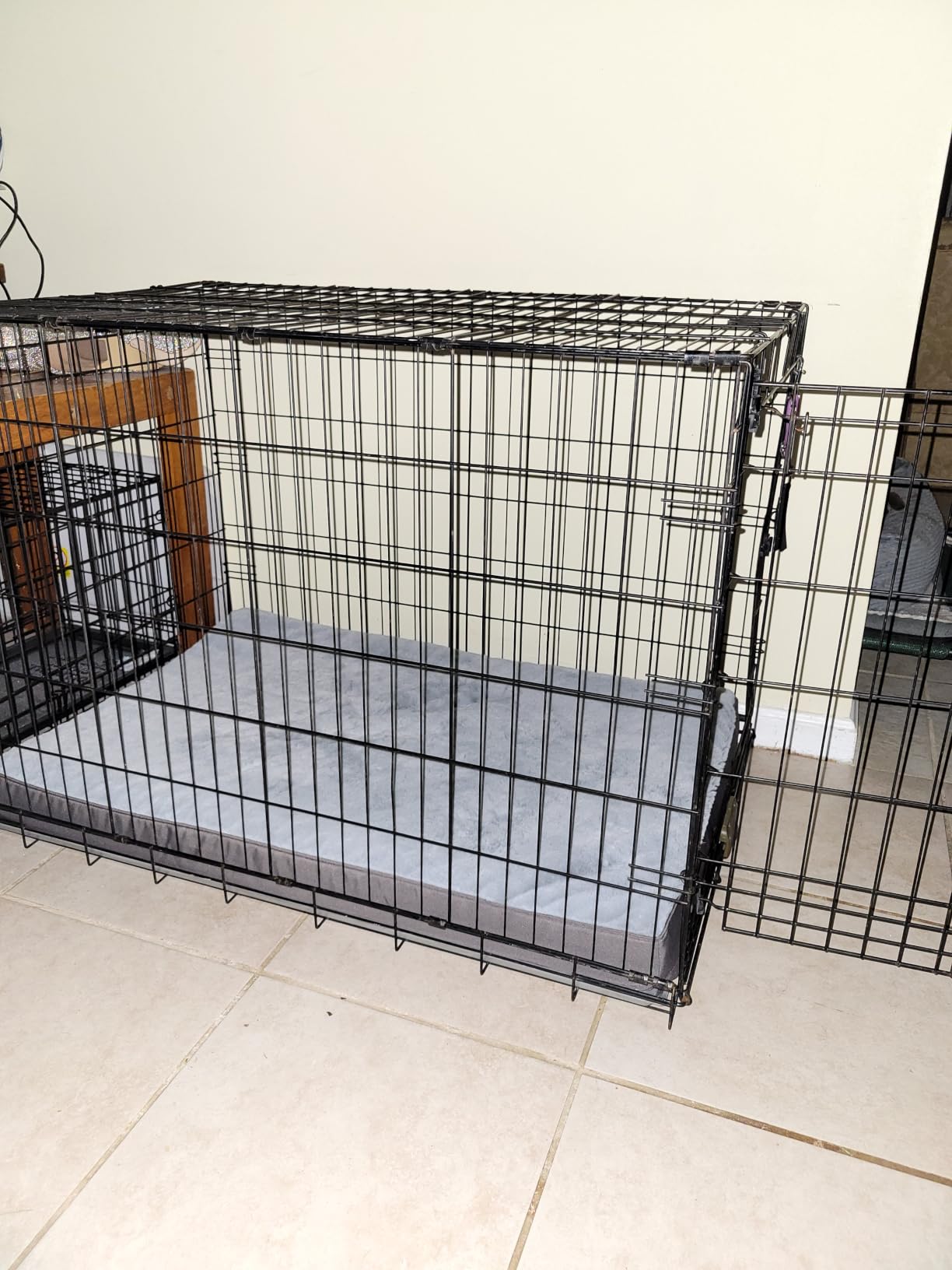 KSIIA Orthopedic Dog Bed for Large Dogs with Waterproof Lining, Grey, 35x22 customer photo 1