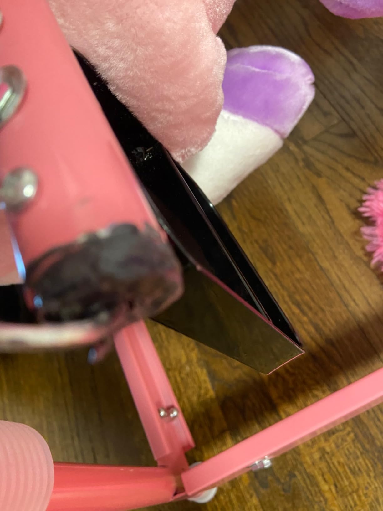 Qaba Spring Rocking Horse Plush Horse Ride-on for Kids 3-8 Years Pink customer photo 2