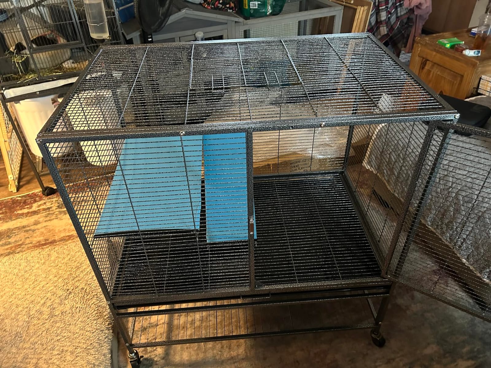 Deluxe Double Unit Two Full Story Small Animal Critter Home Rolling Cage customer photo 2