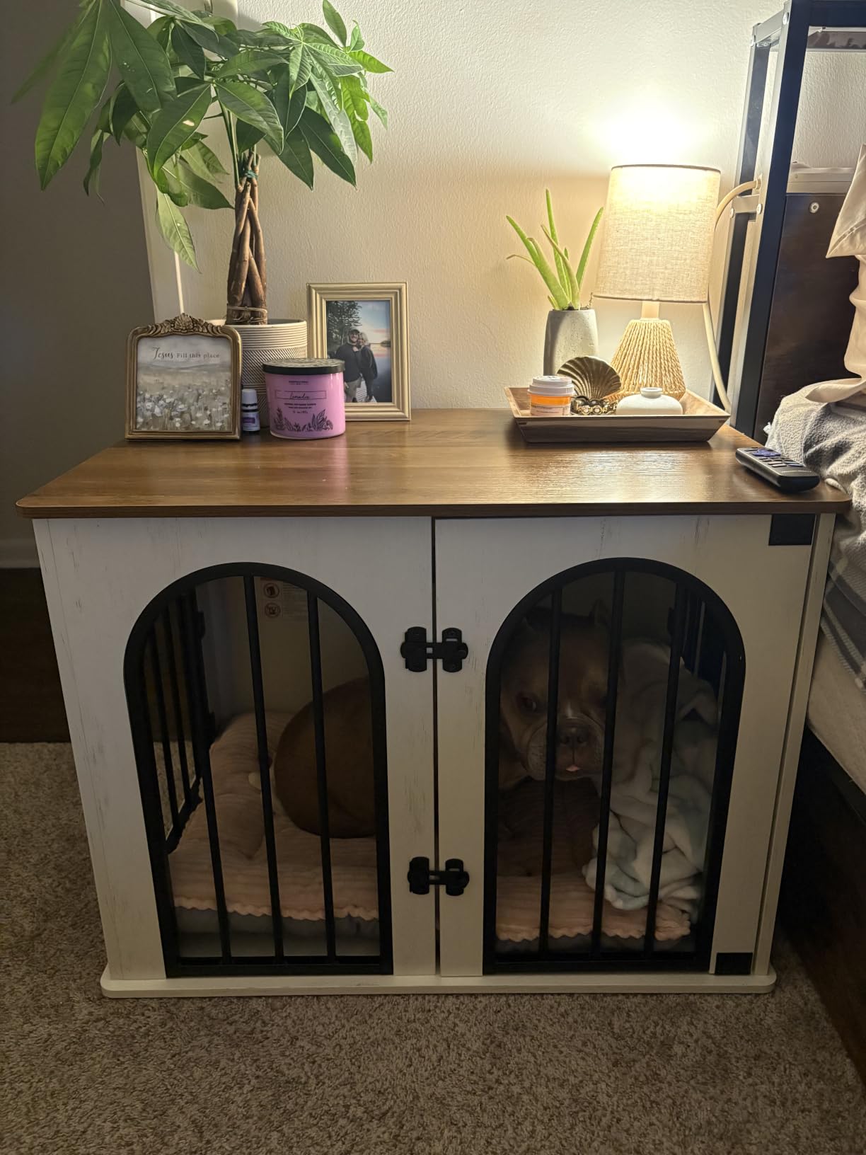 Hzuaneri 31.5'' Dog Crate Furniture,Dog Kennel Indoor for Small/Medium Dogs customer photo 1