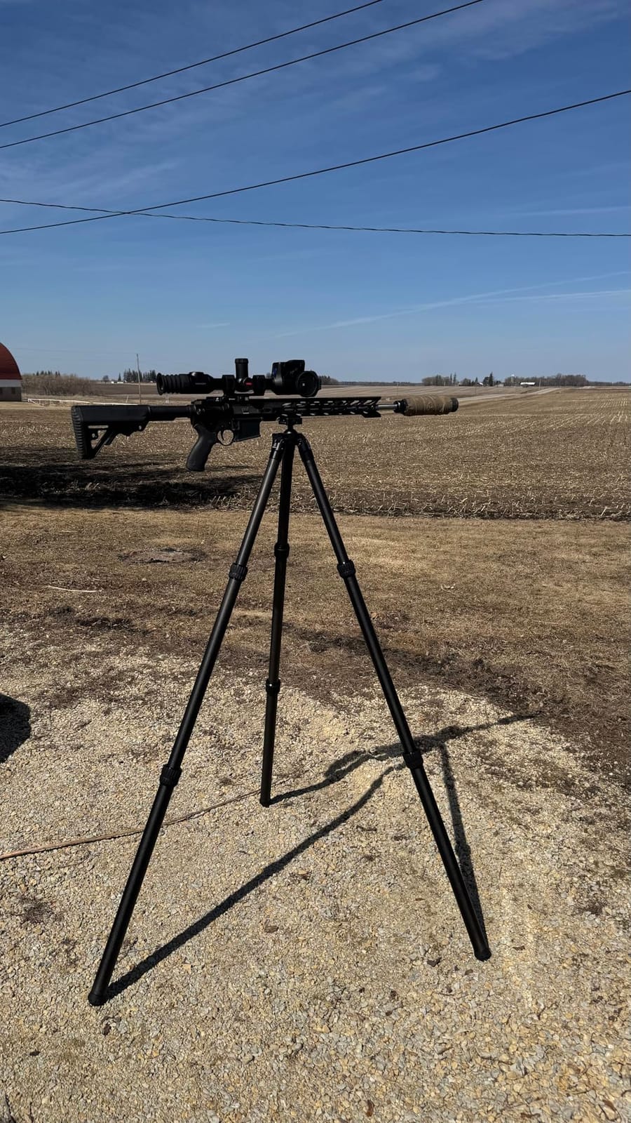 FANAUE Carbon Fiber Tripod for Hunting,360 Degree BallHead,with Arca Swiss Quick Release Plateand Hands-Free Operation for Hunting, Shooting, and Outdoors - HTC-4030-45 customer photo 1