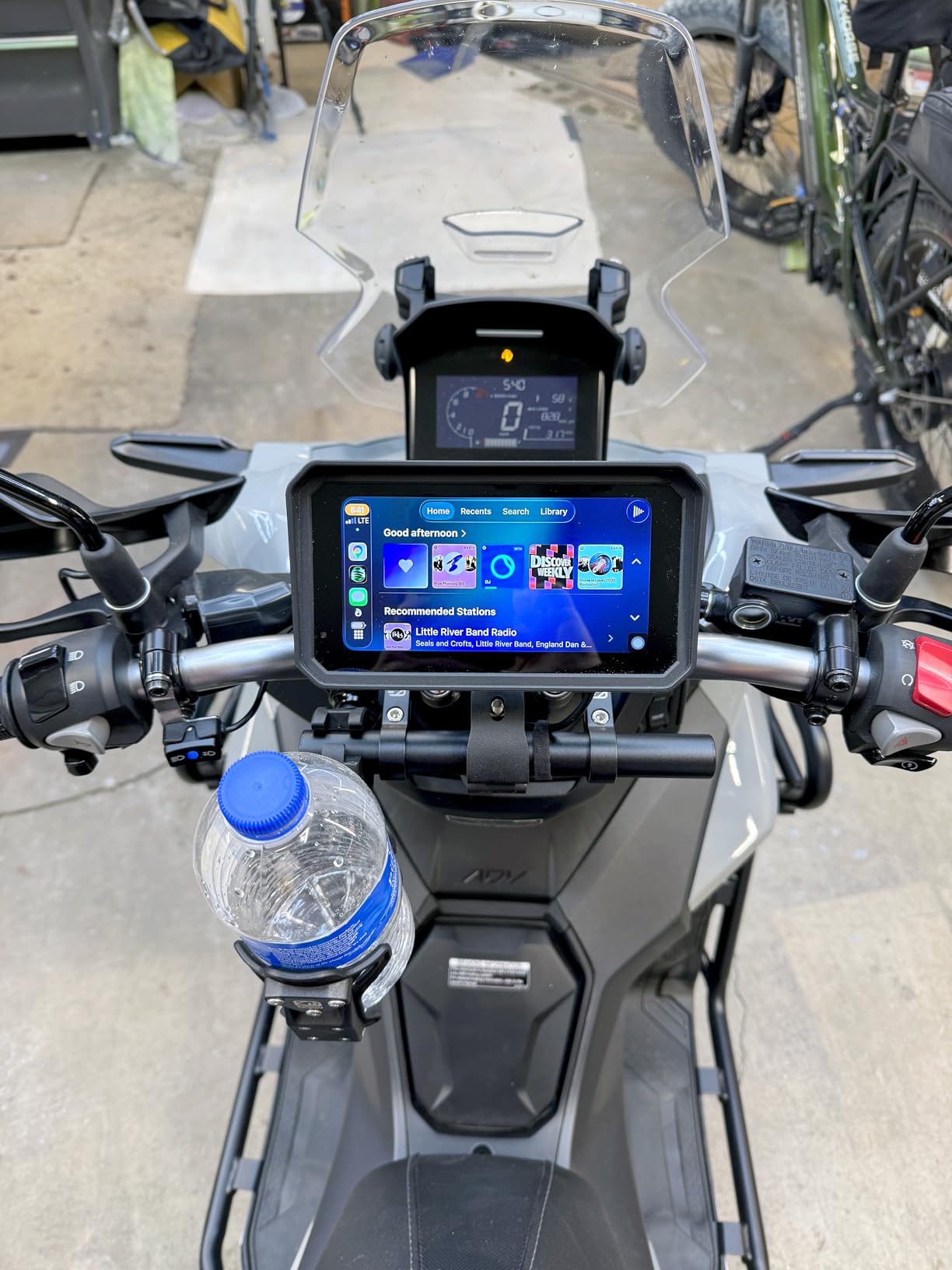 YZW Portable 7 inch Wireless Motorcycle Carplay GPS Screen with Android Auto, Navigation System Quick Release, Anti-thef, Bluetooth, Siri, Google Asistant, Light Sensor, Music Sharing,Vioce Control customer photo 2