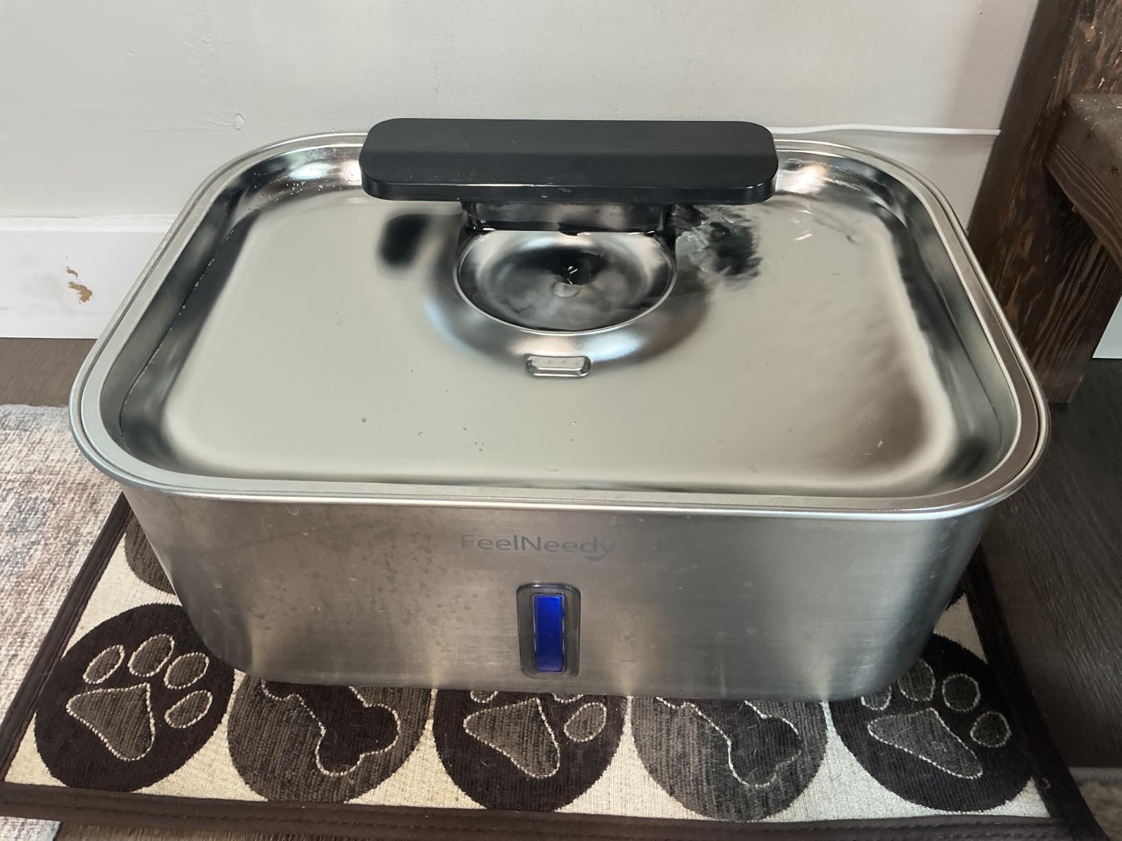 3.2Gal Stainless Steel Dog Water Fountain for Large Dog, Dog Water Bowl Dispenser with Water Level Window, Super Quiet Pet Water Fountain for S-L Dogs and Multi-Pet with 10 Filters & 10 Filter Sponges customer photo 1