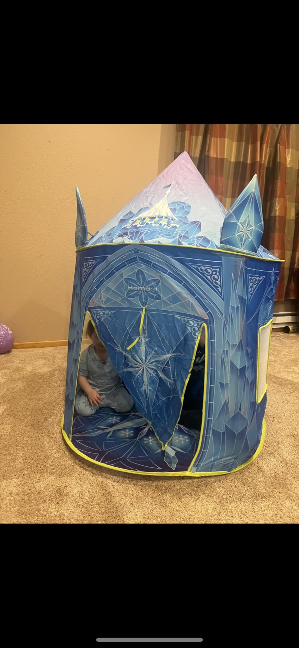 Hamdol Hexagon Princess Play Tent for Girls, Large Indoor Castle Playhouse with Carrying Bag, Dreamy Reading Nook and Imaginative Play Space, Birthday, Valentines, Easter Gift idea for Kids Ages 3–8 customer photo 1