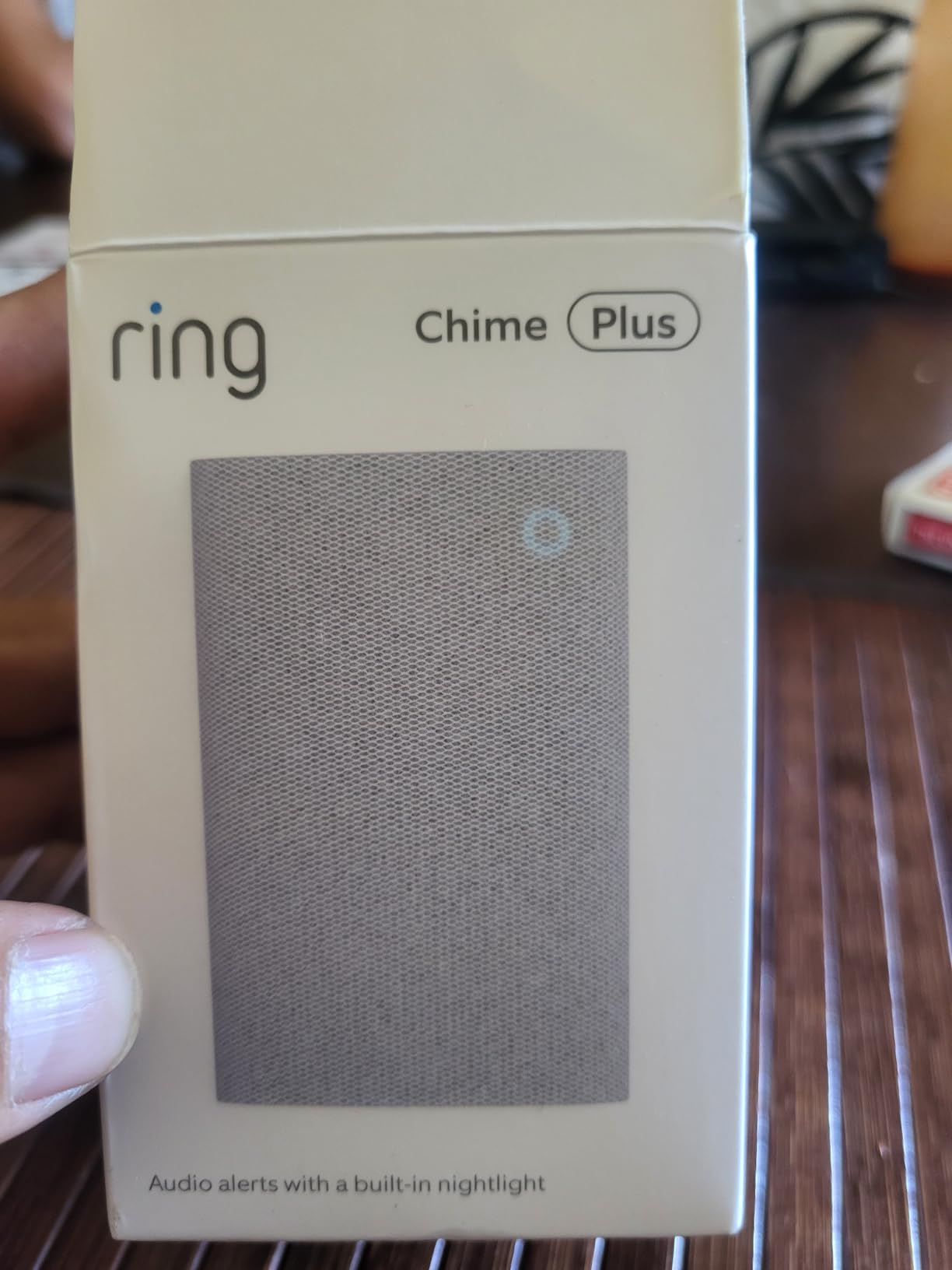 Ring Chime Plus (newest model) — Crisp, clear audio alerts for select Ring devices, built-in night-light, customizable tones, easy plug-in setup, White customer photo 1