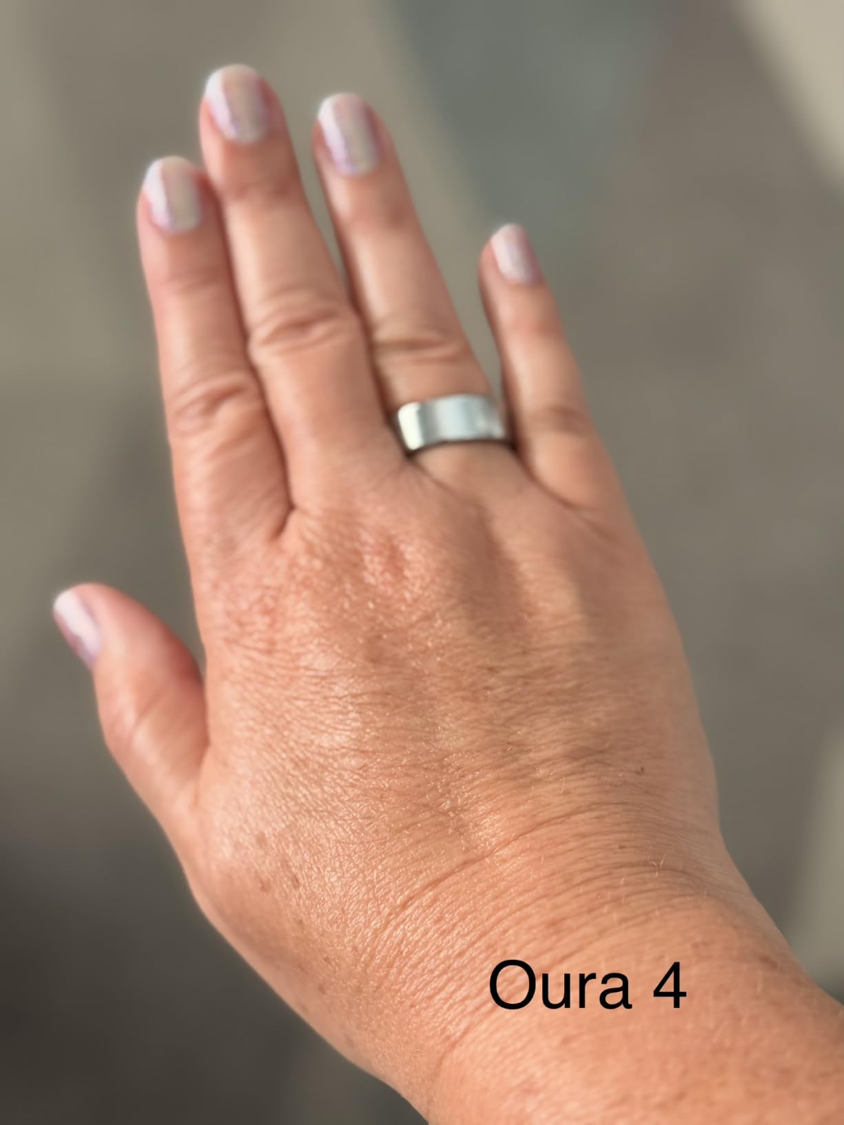 Oura Ring 5 Smart Wearable - Silver - Size 8 - Fitness & Sleep Tracker customer photo 2