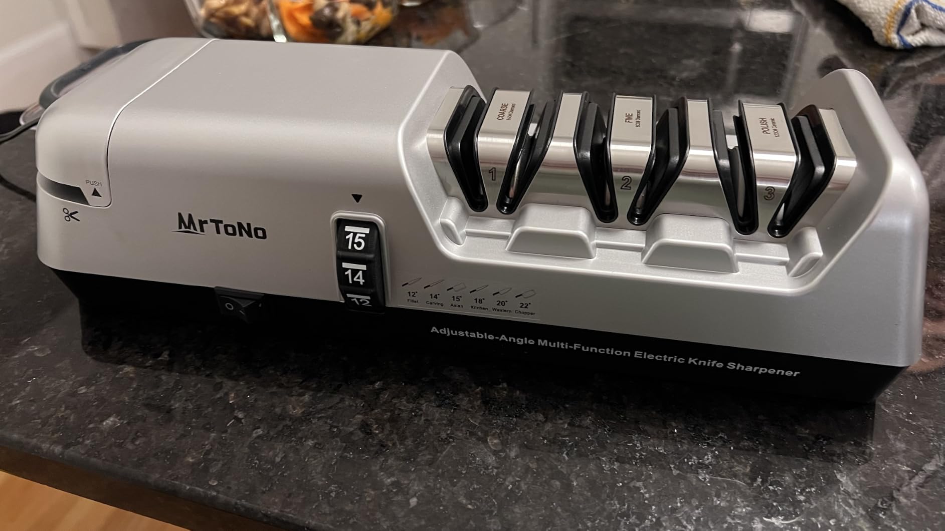 Electric Knife and Scissor Sharpener, Adjustable Angle 12°–22°, 3-Stage customer photo 1