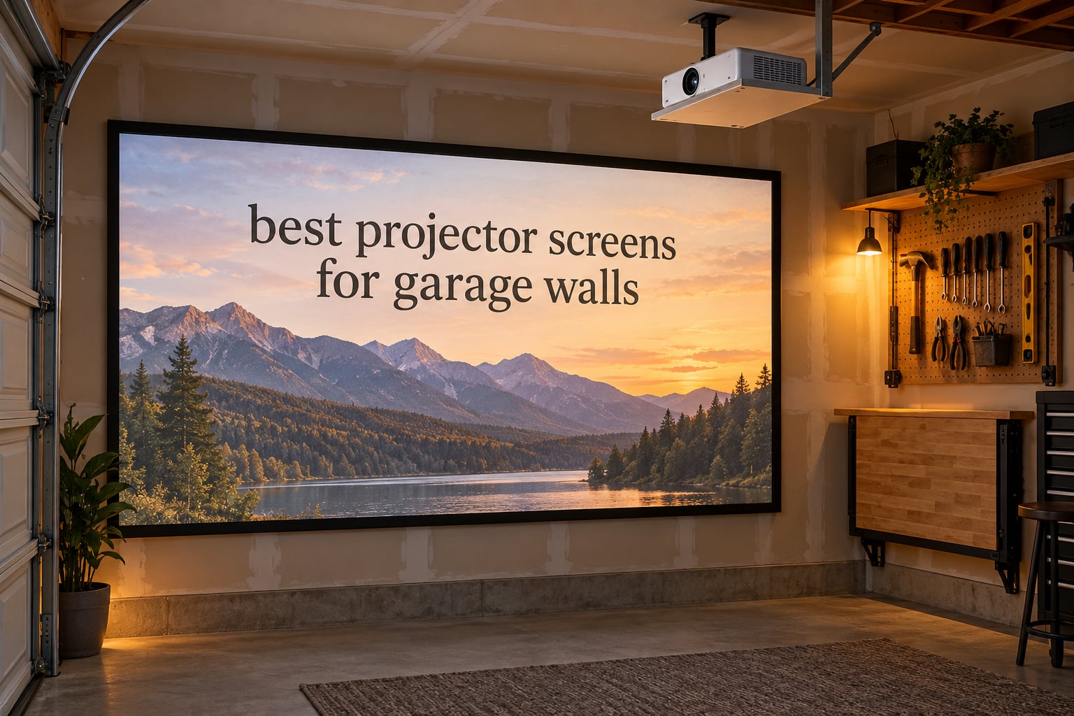 best projector screens for garage walls
