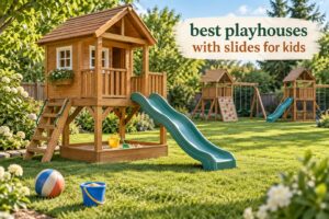 best playhouses with slides for kids