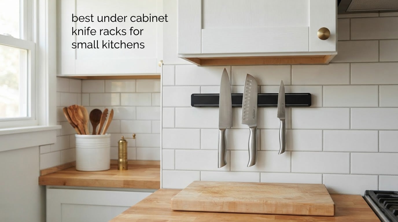 best under cabinet knife racks for small kitchens