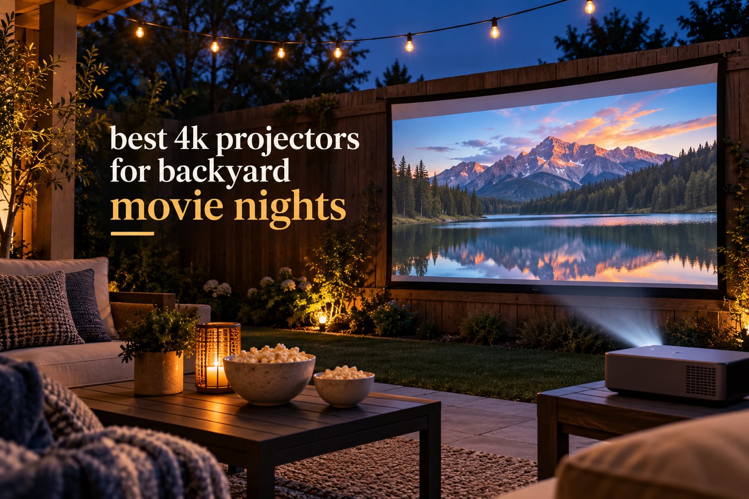 best 4k projectors for backyard movie nights