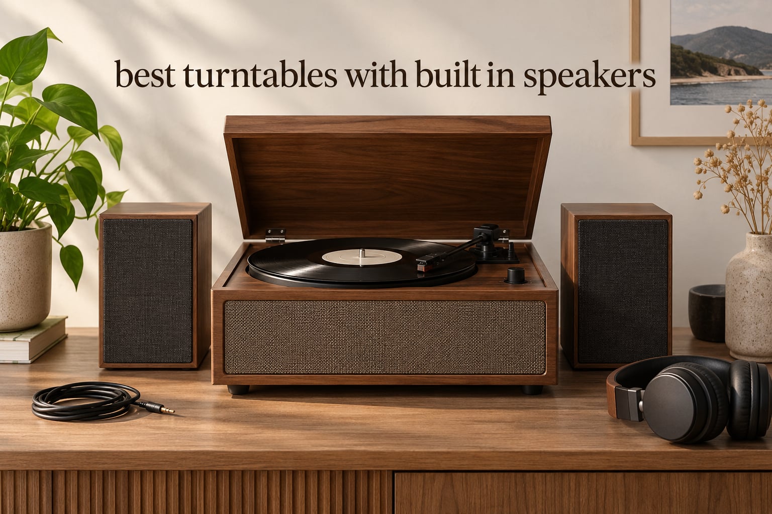 best turntables with built in speakers