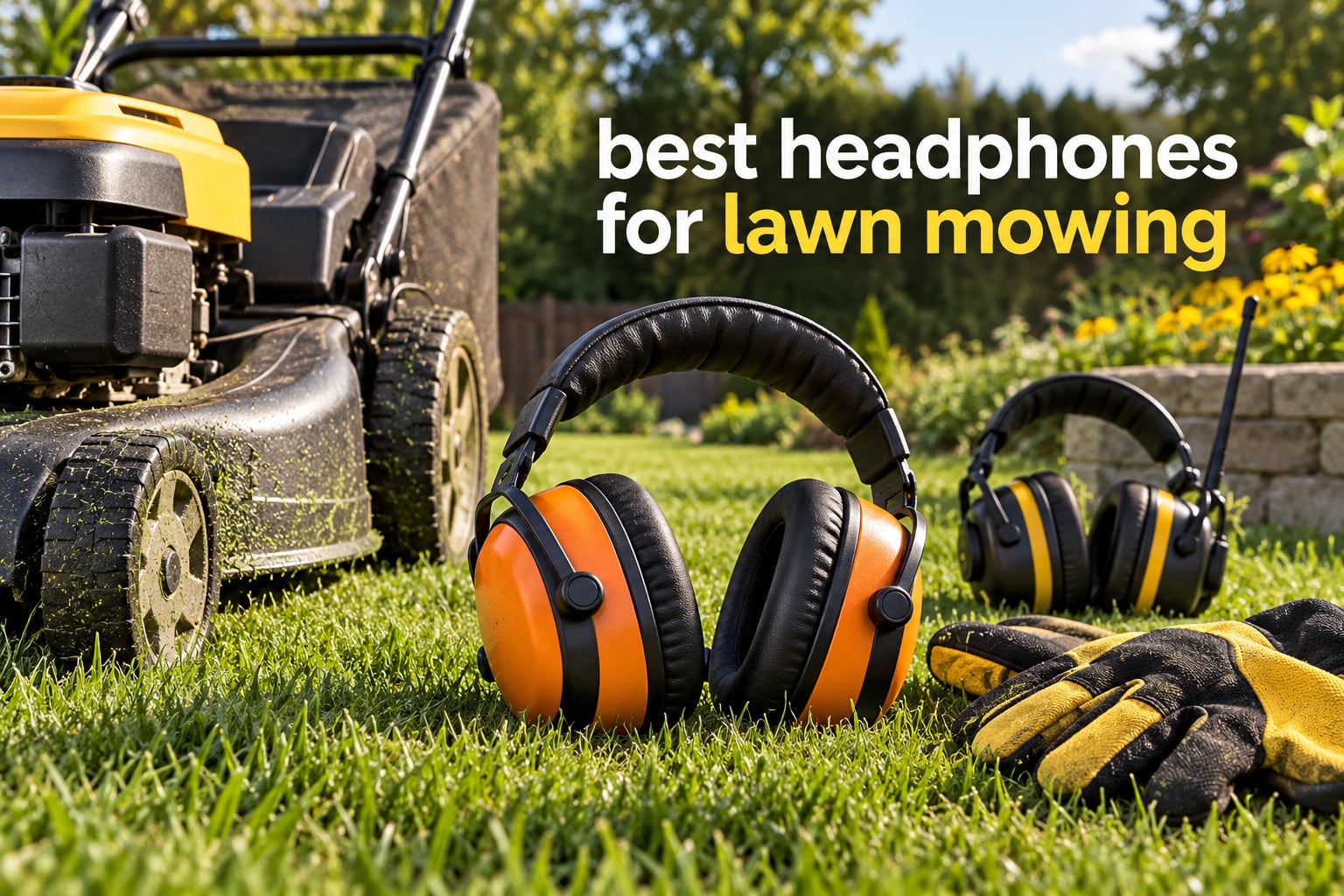 best headphones for lawn mowing
