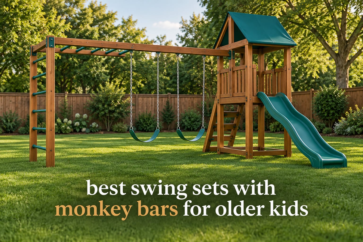 best swing sets with monkey bars for older kids