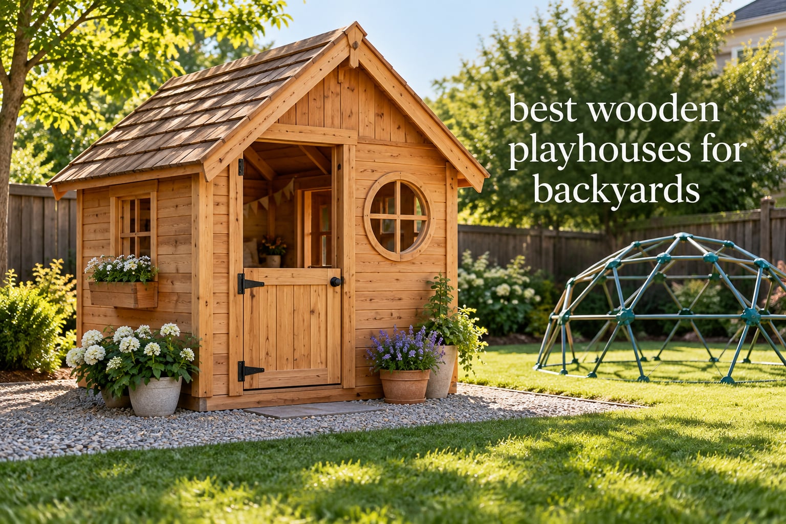 best wooden playhouses for backyards