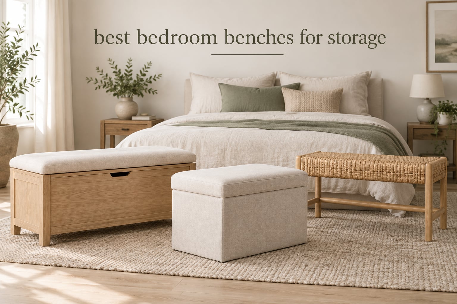best bedroom benches for storage