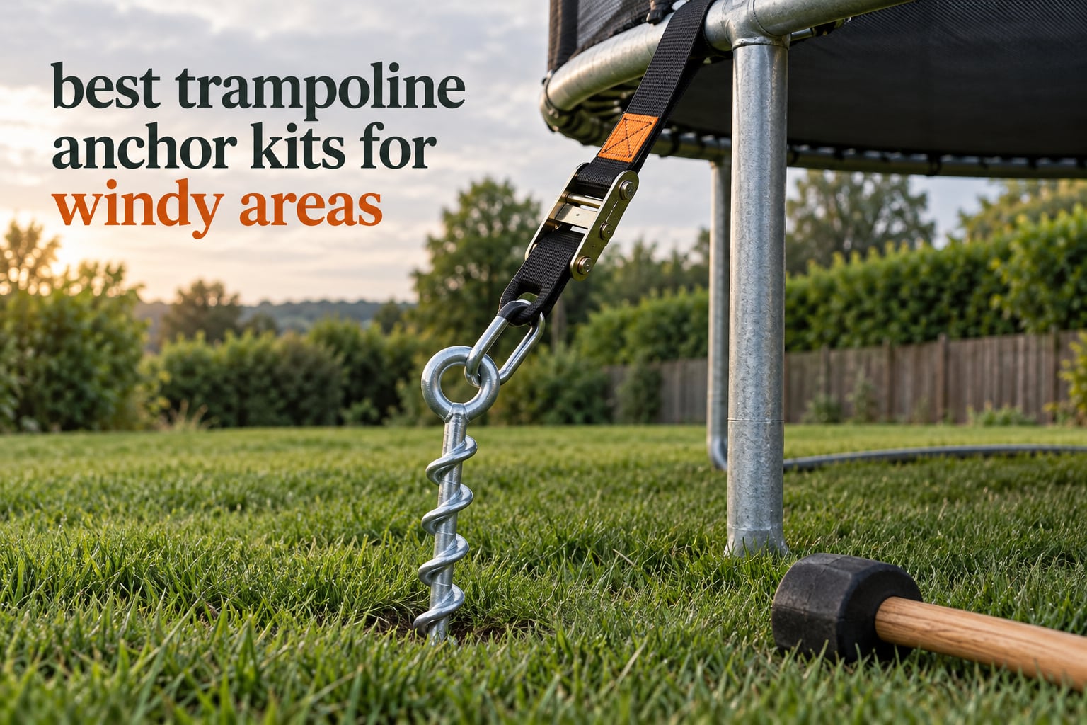 best trampoline anchor kits for windy areas